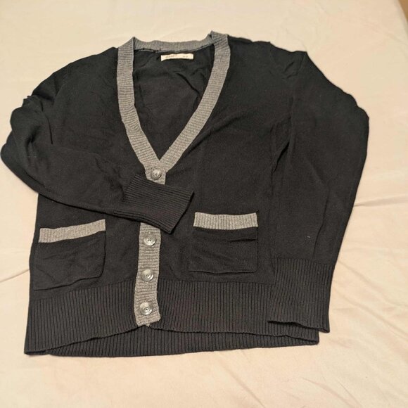 Old Navy Cardigan Womens Small/Petite Long Sleeve Black 5 Button Top - Picture 1 of 14